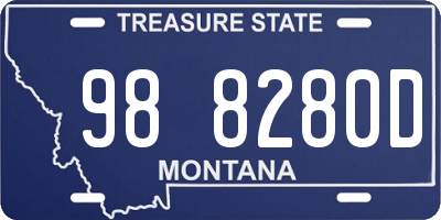 MT license plate 988280D