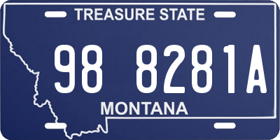MT license plate 988281A
