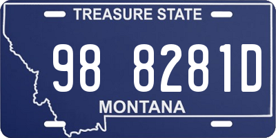 MT license plate 988281D