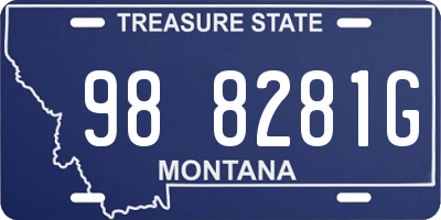 MT license plate 988281G