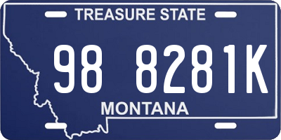 MT license plate 988281K