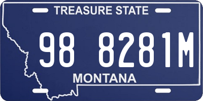 MT license plate 988281M