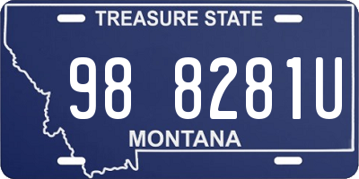 MT license plate 988281U