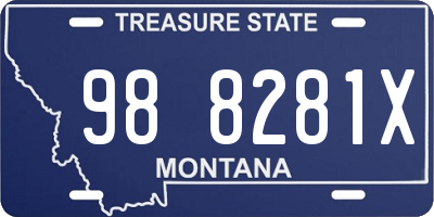 MT license plate 988281X