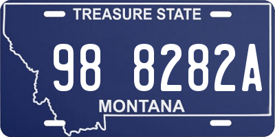 MT license plate 988282A