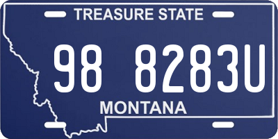 MT license plate 988283U