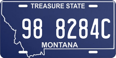 MT license plate 988284C