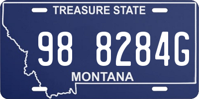 MT license plate 988284G