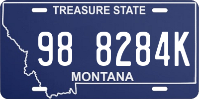 MT license plate 988284K