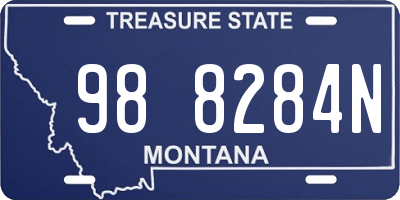 MT license plate 988284N