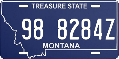 MT license plate 988284Z