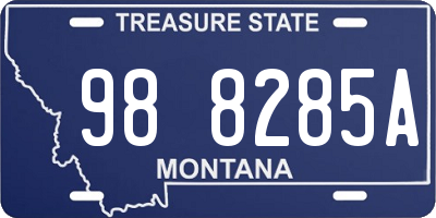 MT license plate 988285A