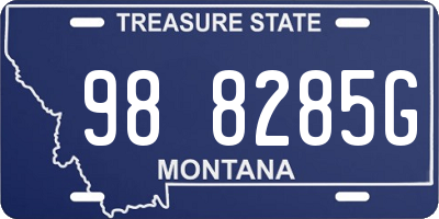 MT license plate 988285G