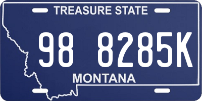 MT license plate 988285K