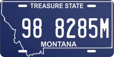 MT license plate 988285M