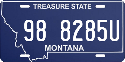 MT license plate 988285U