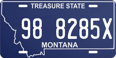 MT license plate 988285X