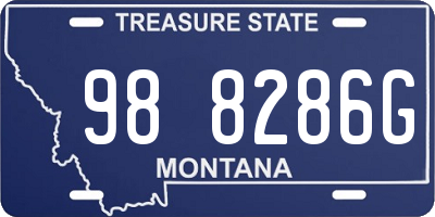 MT license plate 988286G