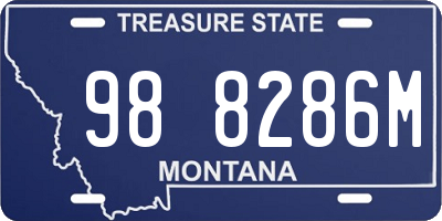 MT license plate 988286M