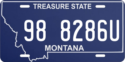 MT license plate 988286U