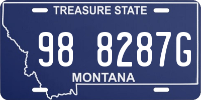 MT license plate 988287G