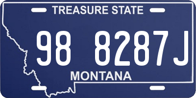 MT license plate 988287J