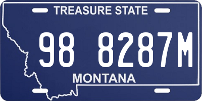 MT license plate 988287M