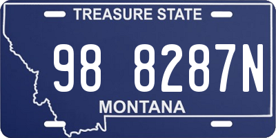 MT license plate 988287N