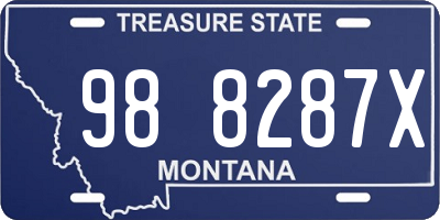 MT license plate 988287X