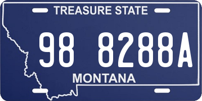 MT license plate 988288A