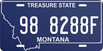MT license plate 988288F