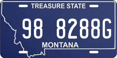 MT license plate 988288G