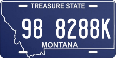 MT license plate 988288K