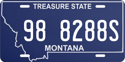 MT license plate 988288S