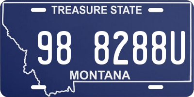 MT license plate 988288U