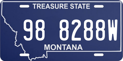 MT license plate 988288W