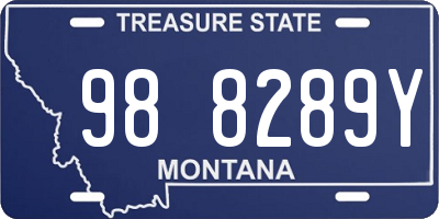 MT license plate 988289Y