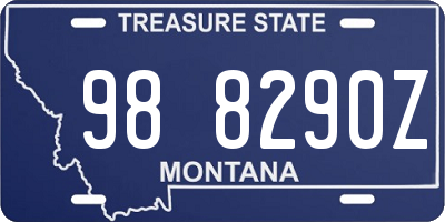 MT license plate 988290Z