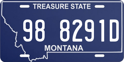 MT license plate 988291D