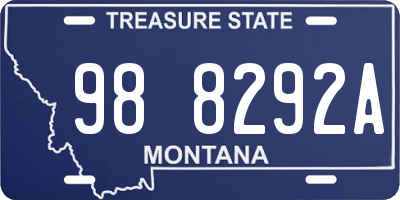 MT license plate 988292A