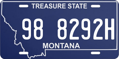 MT license plate 988292H
