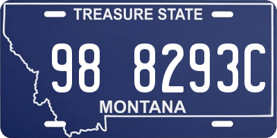 MT license plate 988293C