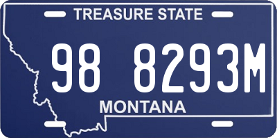 MT license plate 988293M
