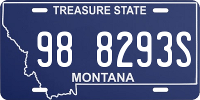 MT license plate 988293S