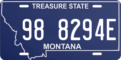 MT license plate 988294E