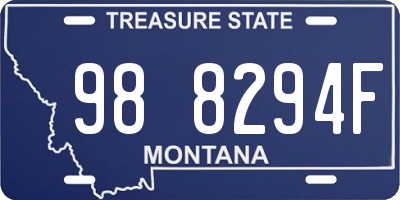 MT license plate 988294F
