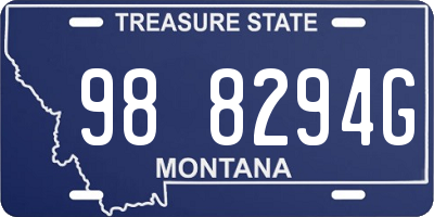MT license plate 988294G