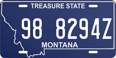 MT license plate 988294Z
