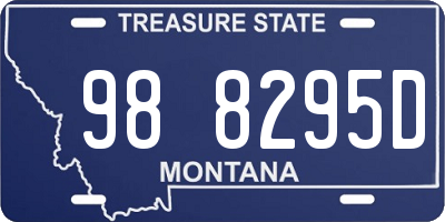 MT license plate 988295D