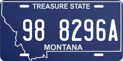 MT license plate 988296A